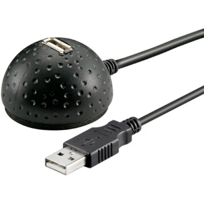 Abbildung von goobay 10er Set USB 2.0 Verlängerung (A Stecker auf A Buchse Dektop Standfuss) 1,5m