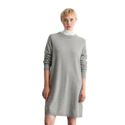 Abbildung von Marc O&#039;Polo Denim CREW NECK Strickkleid, Damen, Größe: Small, Stone melange