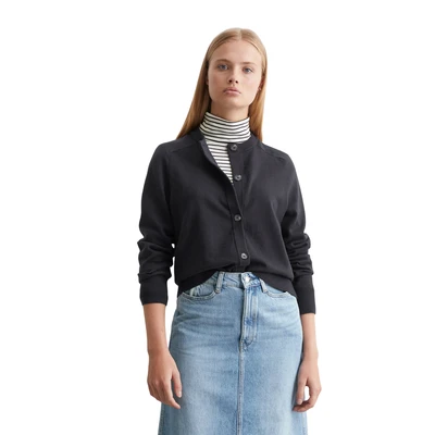 Abbildung von Marc O&#039;Polo Denim Longsleeve Round NECK Strickjacke, Damen, Größe: Medium, Blue depths