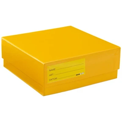 Abbildung von neoLabLine Karton Kryo Aufbewahrungsbox mit Stülpdeckel, Gelb, 136mm x 50mm