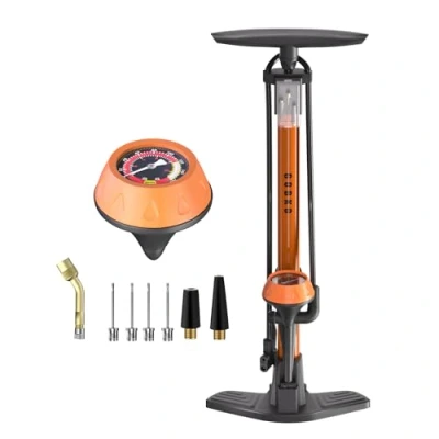 Abbildung von GOBKO Fahrradpumpe Luftpumpe Fahrrad Französische Ventile mit Manometer, für Rennrad MTB Sportballpumpe Hochdruck 160 Psi und 11 Bar
