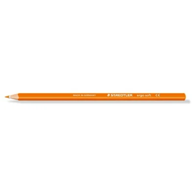 Abbildung von STAEDTLER 157 4 ergo Soft Farbstift, ergonomische Dreikantform, rutschfeste Oberfläche, 12 Stück im Kartonetui, orange