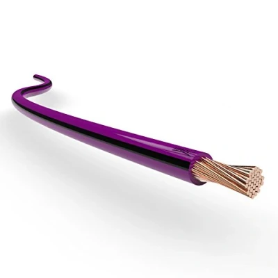 Abbildung von Kfz Litze FLRy 0,75mm² 1mm² 1,5mm² Längen 5m oder 10m Auswahl: (5m Meter 1 mm² violett/schwarz)