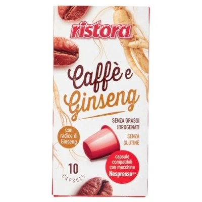 Abbildung von Nespresso kompatibel mit 240 Kaffeekapseln und Ginseng RISTORA