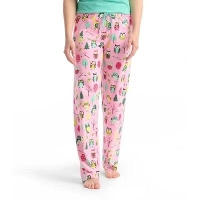 Abbildung von Little Blue House Damen Women&#039;s Jersey Pants Pyjama Bottoms Pyjamahose, Eulen, 38