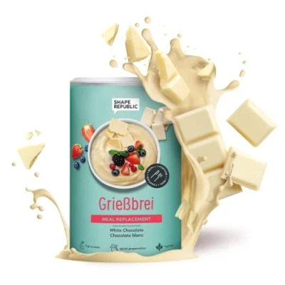 Abbildung von SHAPE REPUBLIC Grießbrei Weiße Schokolade (14 Portionen) Proteinreich &amp; nur 221kcal schnell einfach zubereitet