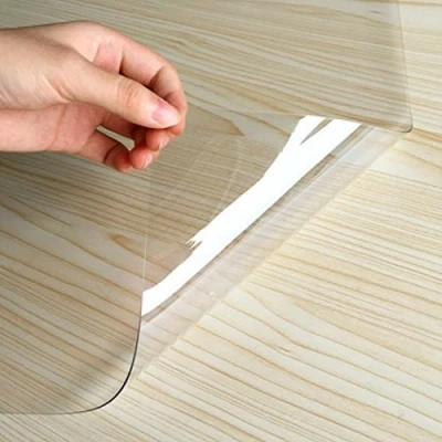 Abbildung von Bodenschutzmatte Bürostuhlunterlage WUNSCHMAßE Bodenmatte Stuhlunterlage Transparent Klar Hartboden (90x130cm)