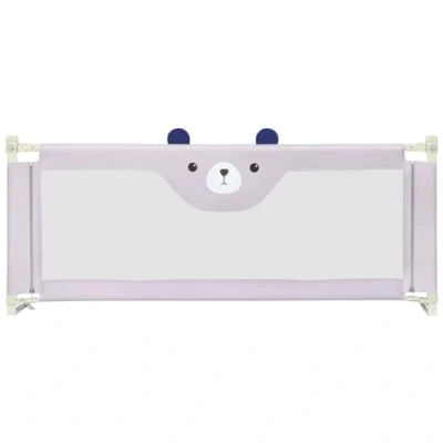 Abbildung von HUOLE Bett Bettgitter Baby Bettschutzgitter mit Höhenverstellbar Kinderbettgitter für Kinderbetten, Elternbetten &amp; Alle Matratzen Massivholzbetten,200 * 100 26cm Kleiner Bär grau