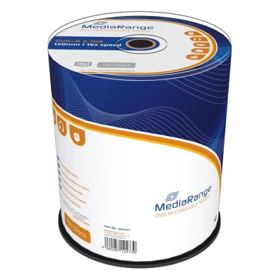 Abbildung von DVD+R 4,7 GB MEDIA RANGE 16x Speed Cakebox 100 Stück
