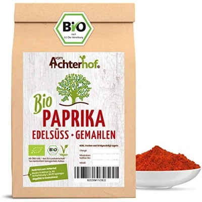 Abbildung von Bio Paprika edelsüß rot gemahlen (250g) Paprikapulver süß PREMIUM Gewürz vom Achterhof