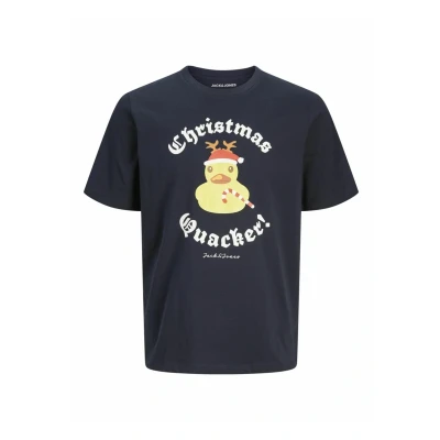 Abbildung von Jack &amp; Jones XMAS Rundhals Tshirt print, Herren, Größe: Small, Sky captain