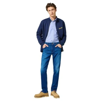 Abbildung von Wrangler Greensboro Jeans Straight Leg, Herren, Größe: 38x30, Blue jam