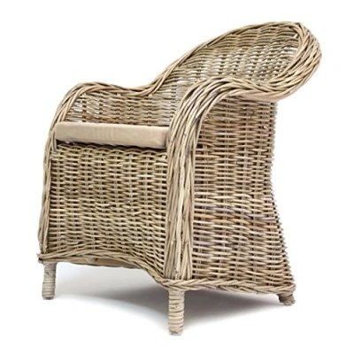 Abbildung von FRANK FLECHTWAREN Rattansessel, Sessel, Koboo Grey 60 x 87 cm, Sitzhöhe 48, separarat bestellbar passend dazu Tisch B00JFABFUA