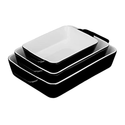 Abbildung von relaxdays Auflaufform 3er Set, Keramik