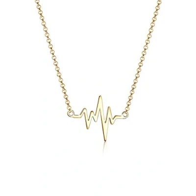 Abbildung von Elli Heartbeat Halskette goldcoloured, Damen, Größe: 45, Gold coloured
