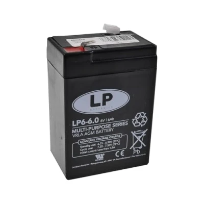 Abbildung von LP BATTERIES NSA LP6 6 T1 6V 6AH AGM Akku Vlies Batterie VRLA Zyklenfest Wartungsfrei für Elektro Spielzeug Alarm Brandmeldeanlage Notstrom USV UPS