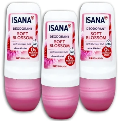 Abbildung von TOPDeal 3 er Pack ISANA Deodorant Roll on Soft Blossom Deoroller Deo x 50ml