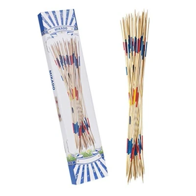 Abbildung von Spetebo Spiel, Familienspiel Riesen Mikado Spiel aus Holz 90 cm Outdoor, das fördert logisches Denken und strategische Fähigkeiten
