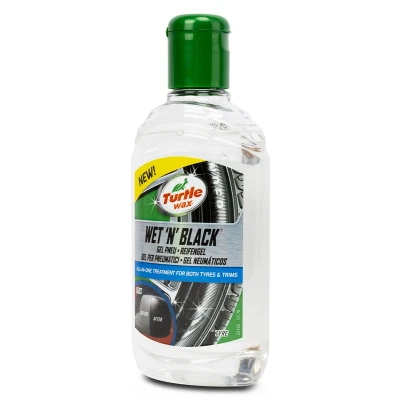Abbildung von TURTLEWAX Wet &#039;N&#039; Black Tyre &amp; Trim 53165 Gummipflegemittel Flasche 300ml