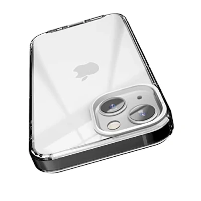 Abbildung von elago Hybrid Clear Case Kompatibel mit iPhone 13 Mini Hülle (5,4&quot;), PC + TPU Technologie, Kristallklar, Stoßfester Bumper Schutzhülle, Ganzkörperschutz Handyhülle (Schwarz)
