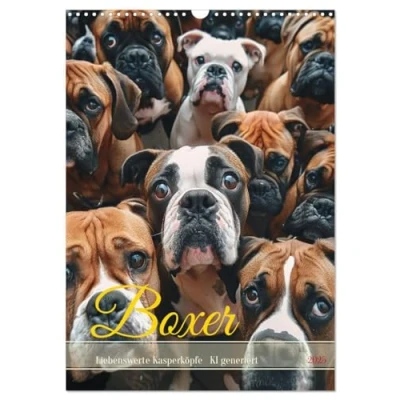 Abbildung von Boxer Liebenswerte Kasperköpfe (Wandkalender 2025 DIN A3 hoch), CALVENDO Monatskalender