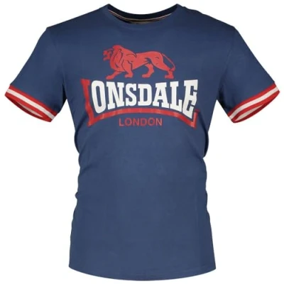 Abbildung von Lonsdale Normale Passform Kergord Tshirt print, Herren, Größe: XXL, Navy red white