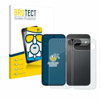 Abbildung von BROTECT Entspiegelungs Schutzglas für Google Pixel 9 (Display+Rückseite) Schutz Folie Glas Matt [Extrem Kratzfest 9H, Anti Reflex, Fingerprint]