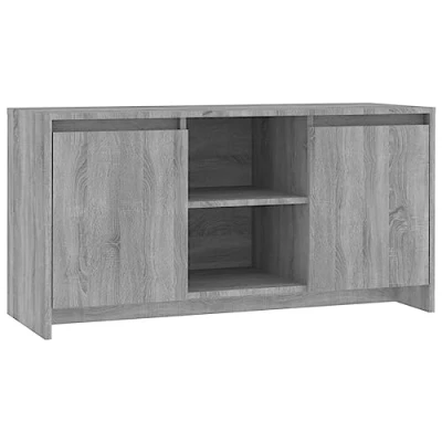 Abbildung von vidaXL TV Schrank mit Türen Fächern Lowboard Möbel Sideboard Fernsehtisch Fernsehschrank HiFi Grau Sonoma Eiche 102x37,5x52,5cm Holzwerkstoff