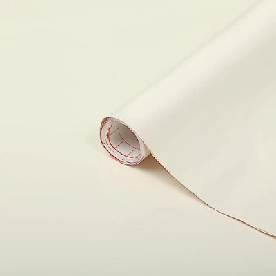 Abbildung von d c fix Klebefolie Uni Lack Magnolie selbstklebende Folie wasserdicht realistische Deko für Möbel, Tisch, Schrank, Tür, Küchenfronten Möbelfolie Dekofolie Tapete 45 cm x 2 m