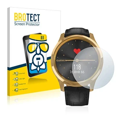 Abbildung von BROTECT Schutzglas für Garmin vivomove Luxe (42 mm) Schutzfolie Panzer Folie Glas [Extrem Kratzfest 9H, Anti Fingerprint, Ultra Transparent]