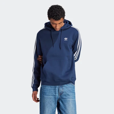 Abbildung von adidas Originals 3STRIPES Kapuzenpullover, Herren, Größe: Small, Night indigo