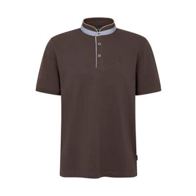 Abbildung von bugatti Herren Poloshirt Stehkragen Basic Kurzarm Modern Fit