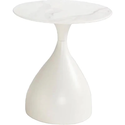 Abbildung von Concept GmbH Beistelltisch rund&quot; in Weiß, Keramik und Metallgestell 57x50cm (HxD)&quot;
