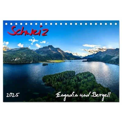 Abbildung von Schweiz Engadin und Bergell (Tischkalender 2025 DIN A5 quer), CALVENDO Monatskalender