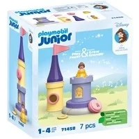Abbildung von Playmobil® Konstruktions Spielset Belles Spielturm mit Melodie (71458), JUNIOR &amp; Disney, (7 St), Made in Europe