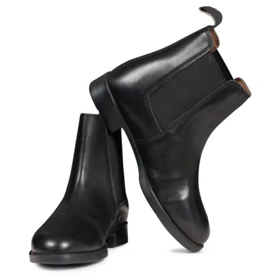 Abbildung von Jodhpur Reitstiefeletten STAR Leder schwarz