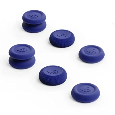 Abbildung von Skull &amp; Co. Skin, CQC and FPS Thumb Grip Set Joystick Cap Analog Stick for Nintendo Switch Pro Controller PS5 / PS4 Slim/Pro Neon Blue, 3Pairs(6pcs)