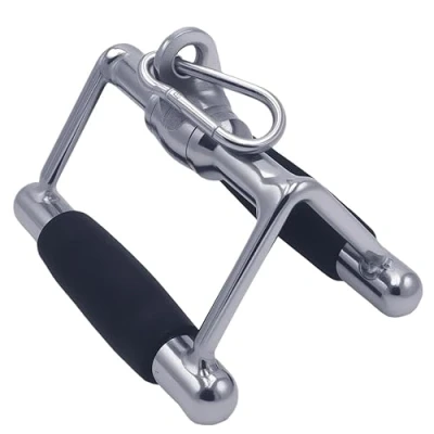 Abbildung von qibylift LAT Zugstange, Krafttraining Deluxe Trizeps mit Einzel Doppel Griff, V förmige, drehbare, gerade Druckstange für Krafttraining, Zubehör Kabelmaschinen (Aktivität)