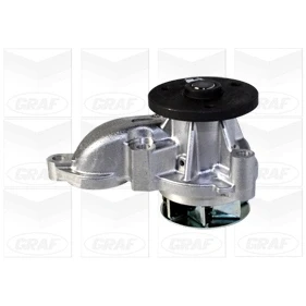 Abbildung von GRAF PA1078 Wasserpumpe mit Dichtring mechanisch Stahlblech für Keilrippenriementrieb HYUNDAI: i30 I Schrägheck, i10 I, i20 Schrägheck