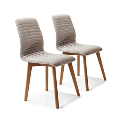 Abbildung von Kare Design Stuhl Lara 2er Set, bequemer, moderner Esszimmerstuhl im Retro Design, beige (H/B/T) 92 x 44 45 cm