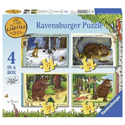 Abbildung von Der GRÜFFELO Puzzle 4 in 1 Box Grüffelo Ravensburger Kinder Puzzle, 24 Puzzleteile