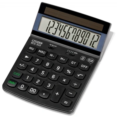 Abbildung von Citizen ECC 310 Tischrechner Eco schwarz