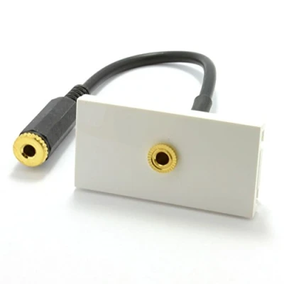 Abbildung von Fertig Gemacht Unterputzdose Module 3,5 mm Stereo Klinkenstecker Panel Montage Stummel 15 cm [3,5mm Jack Socket]