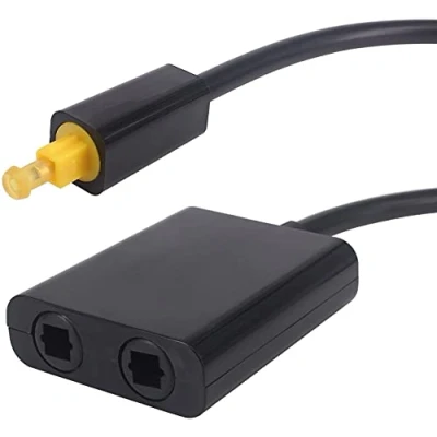 Abbildung von Tec Digi TosLink Digitaler optischer Audio Splitter Adapter, 1 in 2 Out, Glasfaser Splitter, Switch Selector Konverter (1 Out)