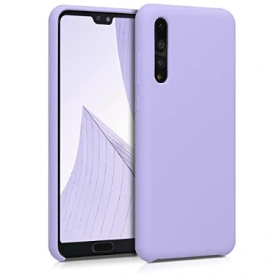 Abbildung von kwmobile Hülle kompatibel mit Huawei P20 Pro Silikon Handy Case Handyhülle weiche Oberfläche kabelloses Laden Lavendel