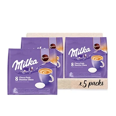 Abbildung von Senseo Milka Kakao Pads, 40 kompatible 5er Pack, 5 x 8 Getränke, 560 g