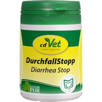 Abbildung von cdVet Naturprodukte DurchfallStopp 50 g Hund, Katze Diät Ergänzungsfuttermittel Resorptionsstörung im Darm bildet Schutzbarriere Bindung von Toxinstoffen B Vitamin Gesundheit