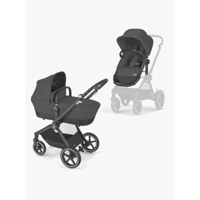 Abbildung von Cybex EOS Lux Kombikinderwagen inkl. Aton B2 Babyschale &amp; Basis, Black/Moon Black