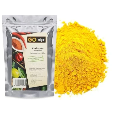 Abbildung von 100g Kurkuma Pulver Gelbwurz gemahlen Curcumin Top Qualität 0,1kg