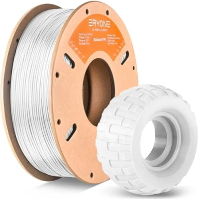 Abbildung von ERYONE TPU Filament 1.75mm, 3D Drucker 0.5kg 1 Spool, 0.05mm, Wei?